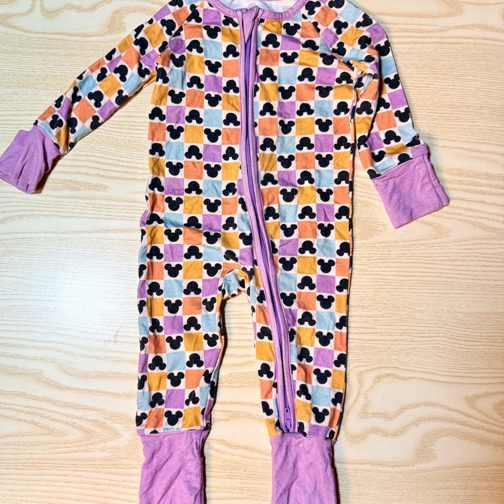 Little One Shop Mickey Head Silhouette Bamboo Zippy (0-3)